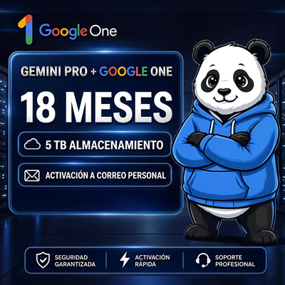 Gemini + Google One ( Pro) x 18 Meses | 5 TB de almacenamiento