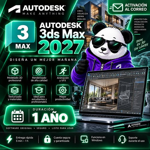 3DS MAX 2027 POR 12 MESES - SE ACTIVA A TU PROPIO CORREO