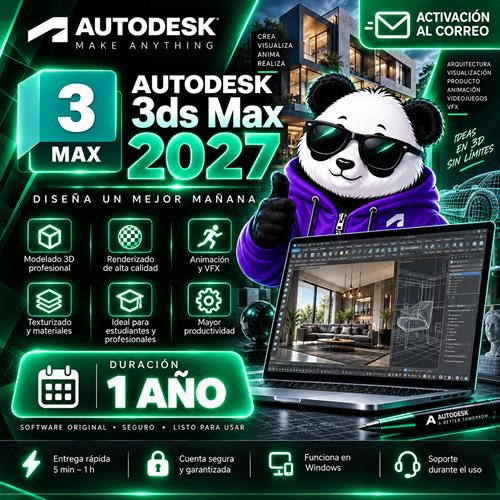 3DS MAX 2027 POR 12 MESES - SE ACTIVA A TU PROPIO CORREO