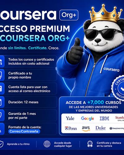 COURSERA X 12 MESES - CURSOS ONLINE