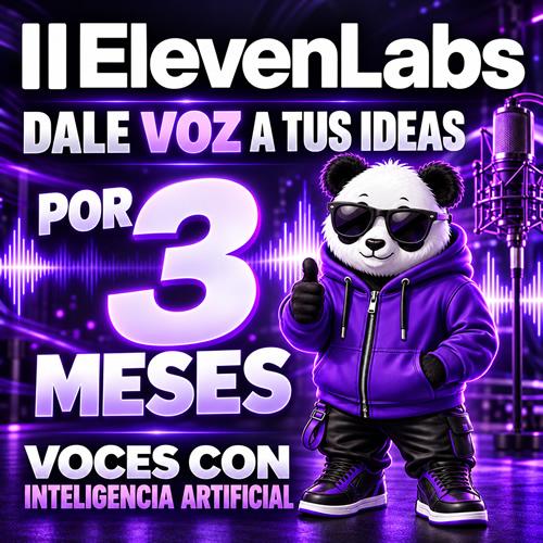 ElevenLabs Premium  por 3 meses | Crea voces con inteligencia artificial