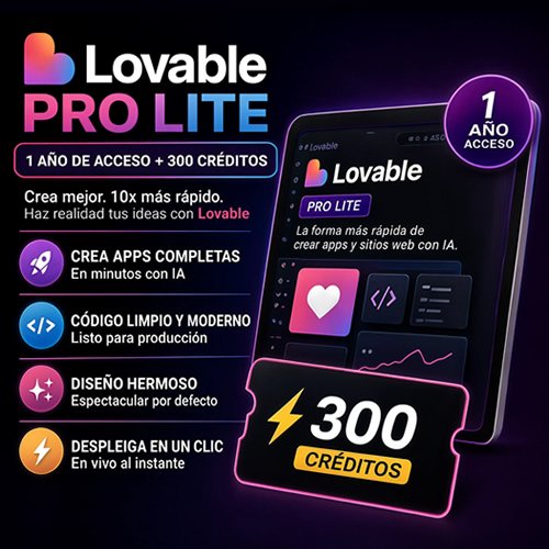 Lovable Pro Lite por 12 Meses