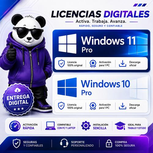 LICENCIA PARA WINDWS 10/11 PRO - PERMANENTE