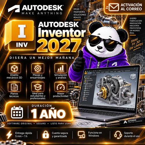 INVENTOR AUTODESK 2027 POR 12 MESES - SE ACTIVA A TU PROPIO CORREO