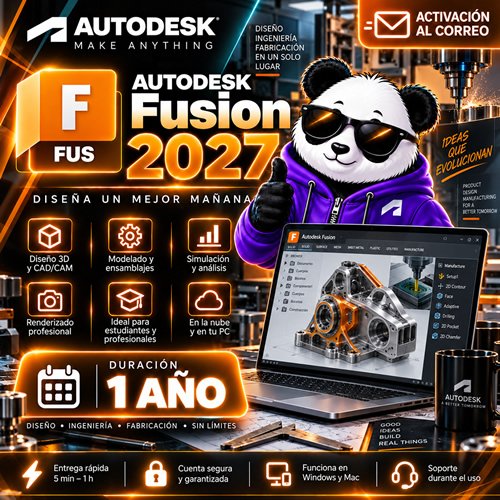FUSION AUTODESK 2027 POR 12 MESES – SE ACTIVA A TU PROPIO CORREO