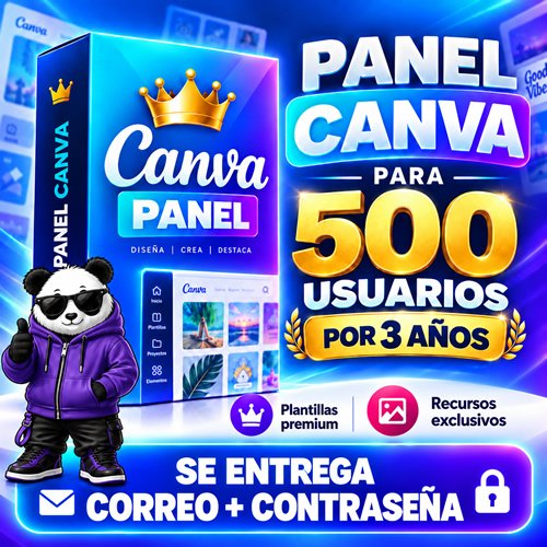 PANEL CANVA PARA 500 USUARIOS POR 3 AÑOS